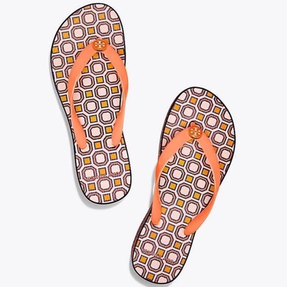tory burch carved wedge flip flop